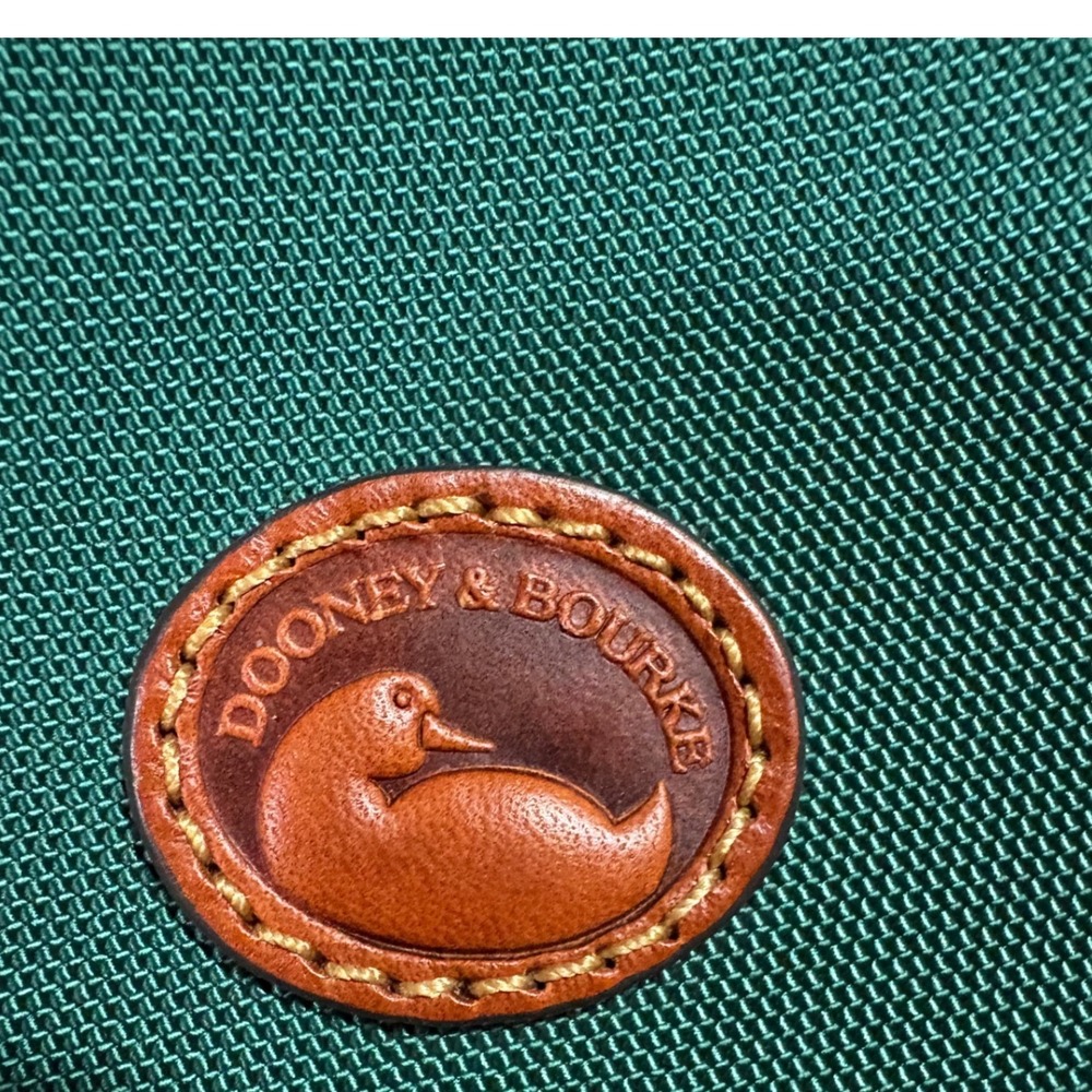 Dooney & Bourke Coin Purse Women Small Green Canvas Kiss Lock Logo - Picture 6 of 8